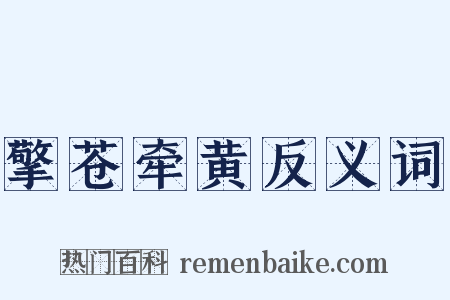 擎苍牵黄反义词是什么意思的图片